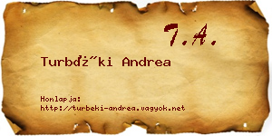 Turbéki Andrea névjegykártya